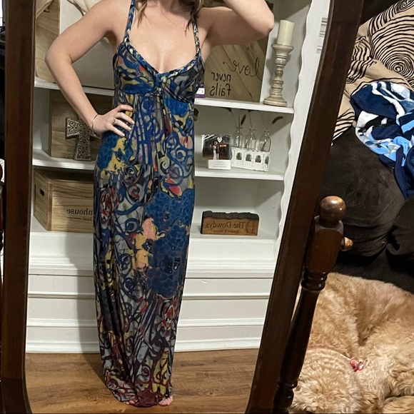 Charming Charlie braided multi colored Maxi Dress - Picture 2 of 14